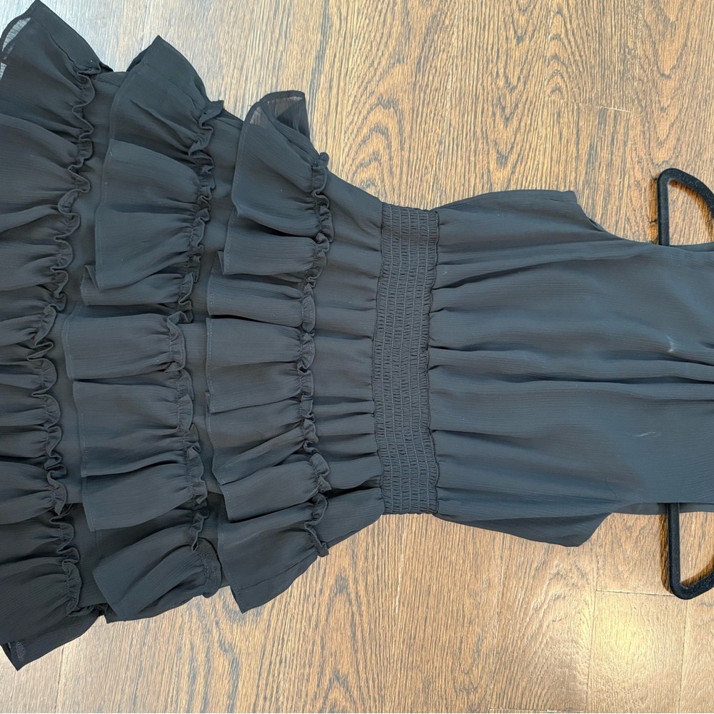 Express Black Ruffled Dress